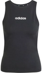 adidas Essentials Linear Slim Baumwoll Tanktop Damen JC5798 - black/white XL