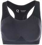 Q SPORTSWEAR Rosa Mid Support Seamless Sport-BH Damen 1001 - black 44/46
