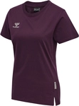hummel MOVE Grid T-Shirt Damen 3506 - grape wine XS