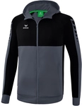 erima Six Wings Trainingsjacke mit Kapuze slate grey/schwarz S