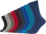 9er Pack camano Comfort Baumwoll Crew Socken 5703 - jeans mix 35-38