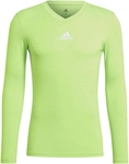 adidas Team Base langarm Funktionsshirt Herren GN7505 - team solar green XXL