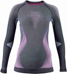 UYN Evolutyon langarm Funktionsshirt melange Damen anthrazit melange/raspberry/purple