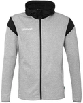 uhlsport Squad 27 Track Trainingsjacke mit Kapuze Kinder dark grau melange/schwarz