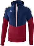 erima Squad Hoodie new navy/bordeaux/silver grey S