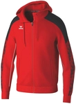 erima EVO STAR Kapuzen-Trainingsjacke Kinder rot/schwarz 164