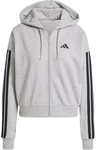 adidas Essentials 3-Streifen French Terry Sweatjacke Damen JE0055 - medium grey