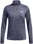 UNDER ARMOUR Tech Twist 1/2-Zip Sportshirt Damen 410 - midnight navy/white L