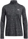 UNDER ARMOUR Tech Twist 1/2-Zip Sportshirt Damen 001 - black/white L