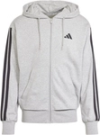 adidas Essentials 3-Streifen French Terry Sweatjacke Herren JE6338 - medium grey