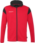 uhlsport Squad 27 Track Trainingsjacke mit Kapuze Kinder rot/schwarz 116