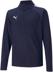 PUMA teamLIGA 1/4-Zip Top Kinder peacoat/puma white 140