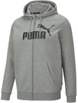 PUMA Ess Big Logo Fleece-Kapuzenjacke Herren medium gray heather M