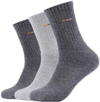 3er Pack camano Baumwoll Sportsocken mit Komfort-Bund 0010 - grey 47-49