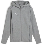 PUMA teamFINAL Casuals Kapuzenjacke Herren 33 - medium gray heather/puma silver S