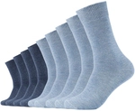 9er Pack camano Comfort Baumwoll Crew Socken 0099 - stone mel 35-38