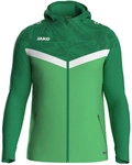 JAKO Iconic Trainingsjacke mit Kapuze Kinder 222 - soft green/sportgr&uuml;n 140