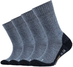 4er Pack camano Pro Tex Crew Socken Kinder 0006 - jeans-navy 39-42