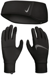 NIKE Dri-FIT Winterset Essential Laufset Headband +Handschuhe Damen 082