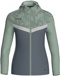 JAKO Iconic Trainingsjacke mit Kapuze Damen 852 - anthra light/mintgr&uuml;n/soft grey 34