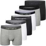 6er Pack camano Men comfort BCI cotton Boxershorts in Box 0801 - black grey white S