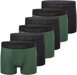 6er Pack camano Men comfort BCI cotton Boxershorts in Box 7910 - sycamore green S