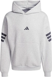 adidas Future Icons 3-Streifen Hoodie Herren JD4847 - medium grey heather S