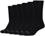 6er Pack camano Organic Diabetiker Crew Socken 0005 - black 39-42