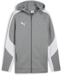 PUMA teamEvostripe Kapuzenjacke Herren 33 - medium gray heather/puma silver/puma
