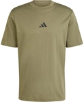 adidas Essentials Small Logo Single Jersey T-Shirt Herren JF1097 - olive strata/black