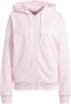 adidas Essentials Linear French Terry Sweatjacke Damen JC8277 - clear pink/white XS