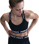 NIKE Pro Light-Support Sport-BH Damen 010 - black/black/white XL