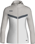 JAKO Iconic Trainingsjacke mit Kapuze Damen 016 - wei&szlig;/soft grey/anthra light 34