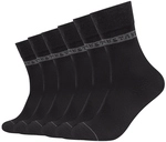 6er Pack Mustang Casual Bio-Baumwolle Crew Socken Herren 9999 - black 39-42