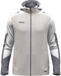 JAKO Dynamic Trainingsjacke mit Kapuze Damen 837 - hellgrau/wei&szlig;/grau S