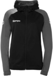 Kempa Ambition 28 Kapuzen-Trainingsjacke Damen schwarz/anthra L