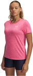 UNDER ARMOUR Tech Twist T-Shirt Damen 672 - super pink/white L