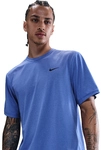 NIKE UV Hyverse Dri-FIT kurzarm Fitnessshirt Herren 411 - comet blue/black M