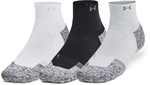 3er Pack UNDER ARMOUR Pro Dry Quarter Socken 001 - black/white/castlerock L...