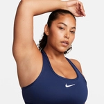 NIKE Swoosh Medium Support Padded Sport-BH Damen 410 - midnight navy/white XS