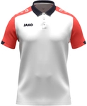 JAKO Dynamic Poloshirt Kinder 026 - wei&szlig;/coral/marine 140
