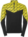 uhlsport Progressive 28 1/4-Zip Sweatshirt Kinder schwarz/limonengelb 116