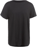 Athlecia Lizzy Slub Trainingsshirt Damen 1111 - black melange 44
