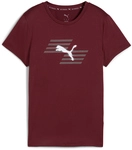 PUMA x HYROX Polyester Graphic Trainingsshirt Damen 96 - ruby shimmer S