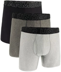 3er Pack UNDER ARMOUR Performance Tech Solid 6" Boxershorts Herren 053 - steel L