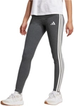 adidas Essentials 3-Streifen Baumwoll Leggings Damen JZ3299 - dark grey heather/white