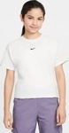 Nike FZ5559-100, NIKE Sportswear T-Shirt M&auml;dchen 100 - white S (128-137 cm) Damen