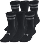 6er Pack UNDER ARMOUR Essential Crew Socken 001 - black/black/castlerock L (42-47.5)