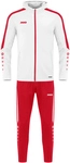 JAKO Power Polyester Trainingsanzug mit Kapuze Damen 004 - wei&szlig;/rot 38