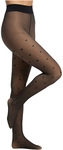 camano Light Warm & Transparent Strumpfhose 80 DEN Damen 9998 - black hearts 36/38